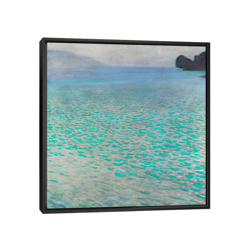 «Attersee (Lake Attersee)» par Gustav Klimt, reproduction sur toile tendue, H 26 po x l 26 po x P 1,5 po, Pas de tapis