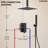 10" High Pressure Rainfall Shower System, Ceiling Mount Shower Faucet Set with Handheld Spray-75826451-132487484