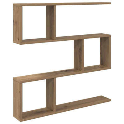  Wall Shelf with Shelf with Storage Engineered Wood Solution Home Indoor