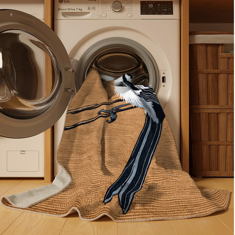  Tapis lavable moucheté européen, Carré 5 pi