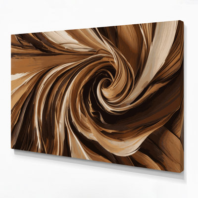 Lyrical Abstraction 22 Brown Canvas Wall Art