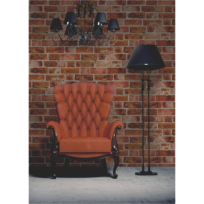 Dexter Orange Brick Wallpaper