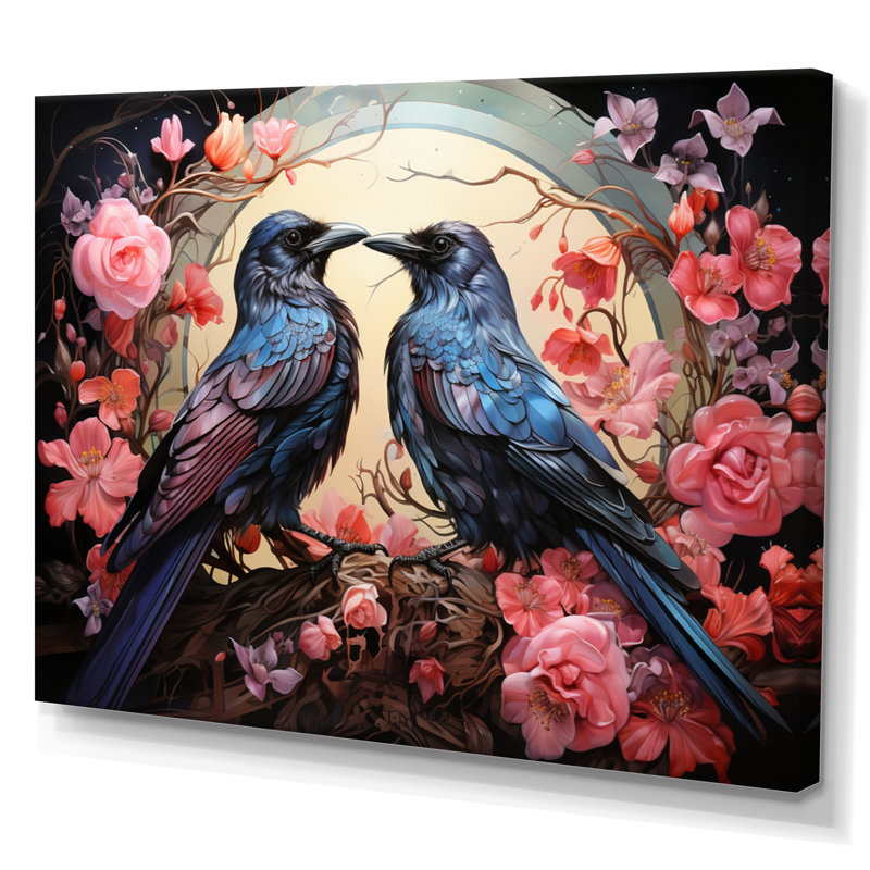 Crow Fantasy Royals I - Animals Wall Art Prints, Toile tendue, H 24 po x l 32 po x P 1 po