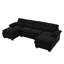 Canapé modulaire surdimensionné en U de 113 po de large avec accoudoirs larges-434561834