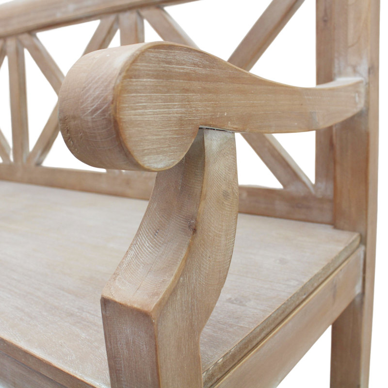 Banc en bois massif, Naturel