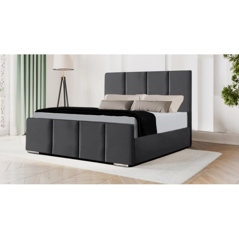 Edgemont Upholstered Bed, Steel Grey, Kingsize (5')