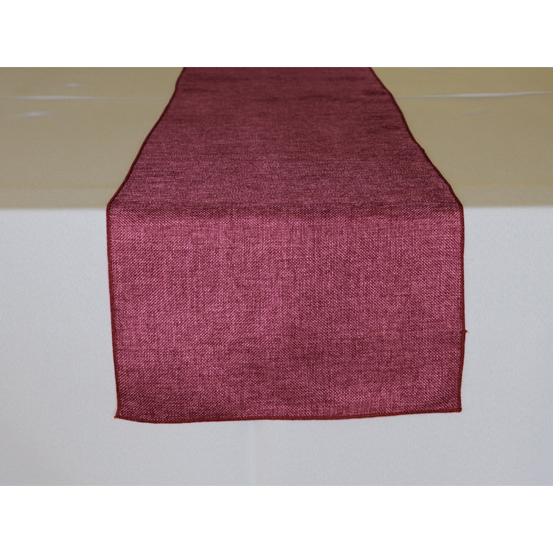 Iona-Lilly Solid Colour Table Runner, Fuchsia, 12" H x 108" W x 0.5" D