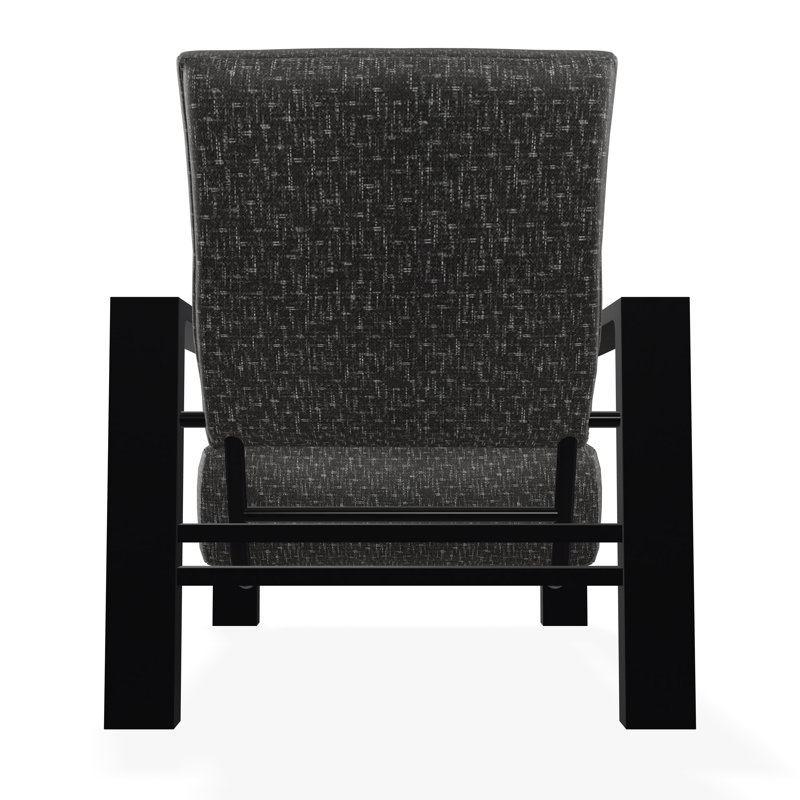 Larssen Deep Seating Cushion Arm Chair, Black, Hither Char