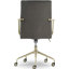 Chaise de bureau de bureau moderne Elle Decor Giselle avec accoudoirs et base dorés-36124655