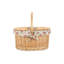 Wicker Buff Oval Picnic Basket with Lining