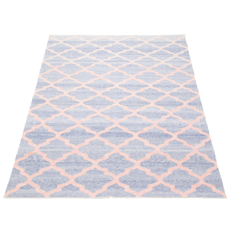 Tapis unique denim bleu kilim 5 pi 2 po x 7 pi 10 po Ankara