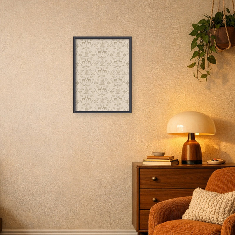 Rangement mural encadré en tissu, H 25 po x l 19 po