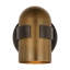 Avroko Octavia 1-light small wall sconce in blackened bronze finish and bright worn brass shades
