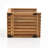 Convertible Solid Teak C-Shaped Side Table & Accent Stool – 2-in-1 Weather-Resistant Slatted Outdoor End Table for Patio, Sofa, or Bedside
