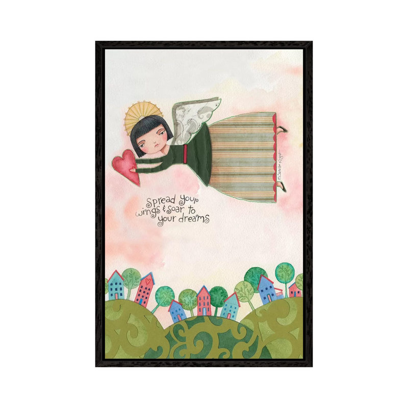 Soar 1 Piece Wall Art on Canvas, 66.04cm H x 45.72cm W x 3.81cm D, Black Floater Framed