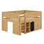 Lit mezzanine moderne avec tableau noir et armoire de rangement-1501843121