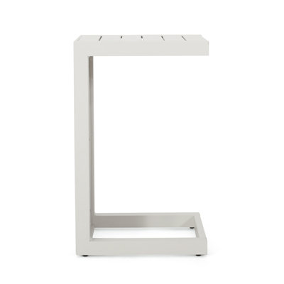 CAPE CORAL ALU C-SHAPED TABLE GREY