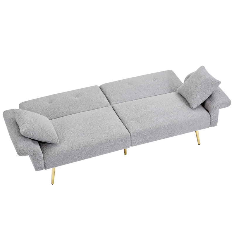 Canapé-lit d'appoint rembourré Modern Modern, Gris