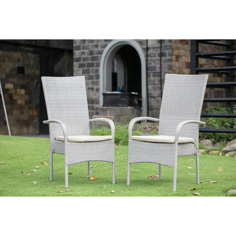 Ensemble de 2 chaises de salle à manger avec coussins Oslo, Lin naturel