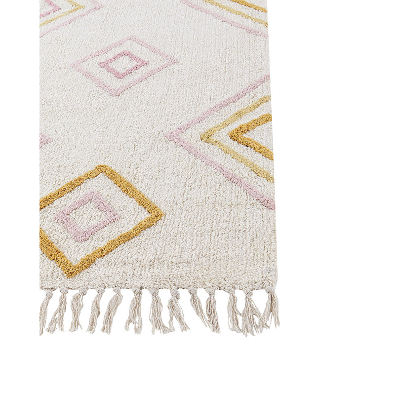 Grafton Geometric Shapes Cotton Hand Tufted 140cm X 200cm Area Rug