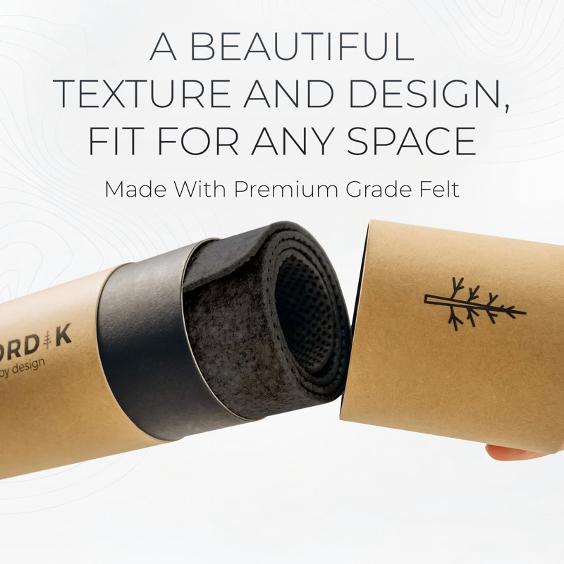 Large Felt Desk Mat - Charcoal