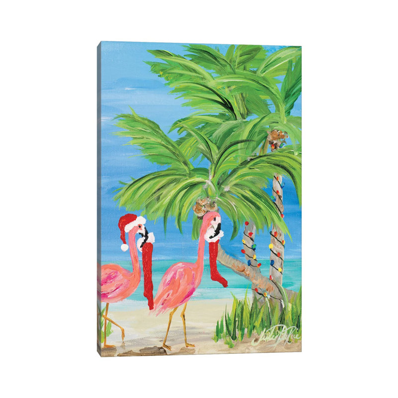 Flamant de Noël I, H 12 po x l 8 po x P 0,75 po