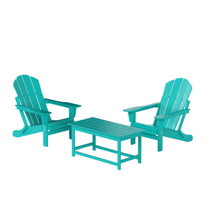 Laguna Foldable Outdoor Adirondack Chair, Turquoise