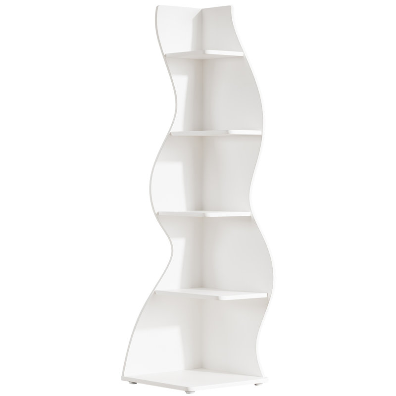 Étagère d'angle et support pour plante à 5 niveaux 69,8 po, Blanc