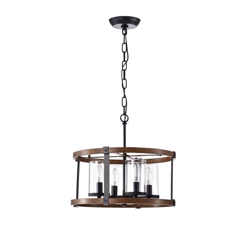 Lustre cylindrique à 4 lumières Fussell