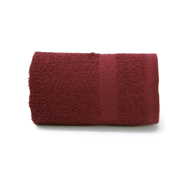 Ensemble de 12 serviettes de toilette en coton 100%, Bourgogne