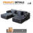 Boneless 110" Cloud Modular Sectional Sofa with 2 Ottomans | Modern Minimalist Upholstered U-Shaped Couch | Deep-Seat Corner Sofa for Living Room | No Assembly Required-678345093