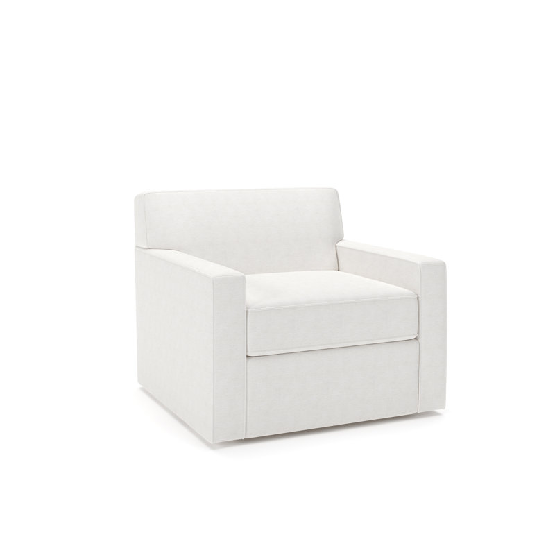 Chaise pivotante Francesca,  Chenille Nompton Snow Crypton