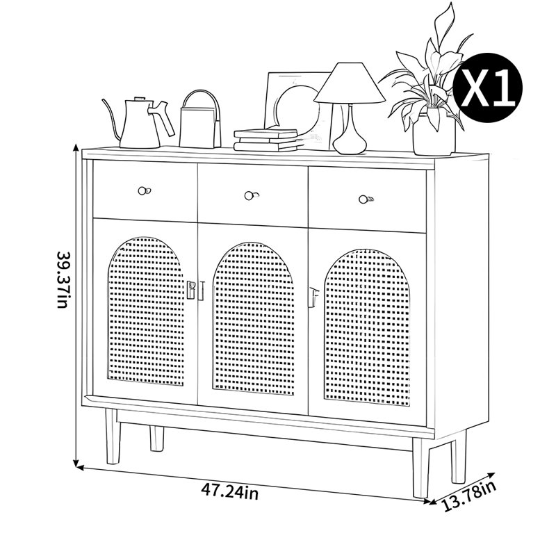 American style modern storage shoe cabinet