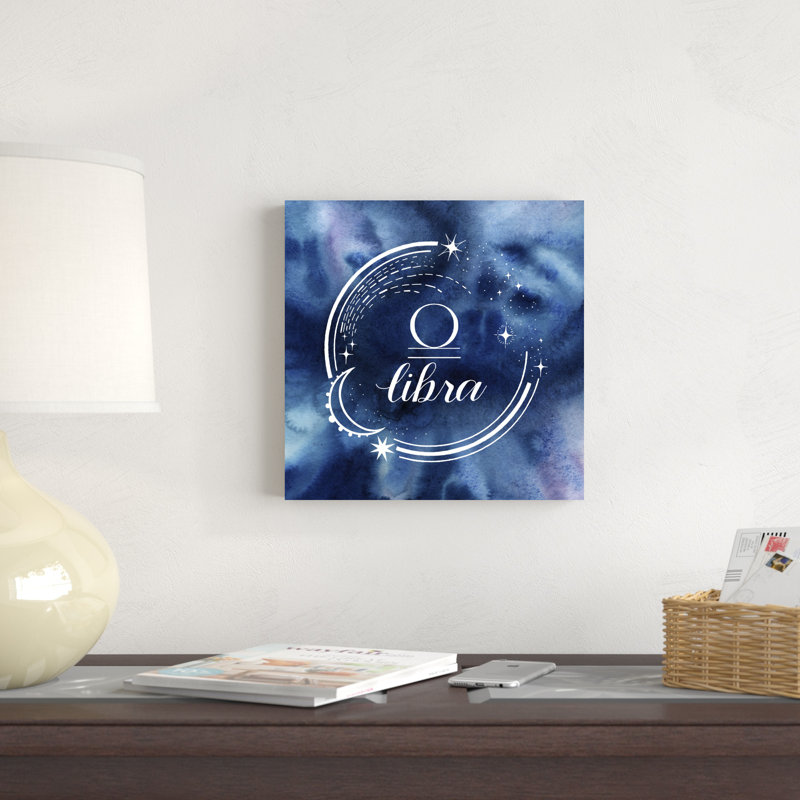 «Watercolor Astrology VII» par Grace Popp - peinture sur toile tendue, H 12 po x l 12 po