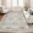 Vintage Floral Area Rug Washable Rugs Stain Resistant Easy Cleaning Indoor Carpet With Non-Slip Backing Low Pile Floor Cover Non Shedding Folding Throw Carpet For Home Decor-1469177855