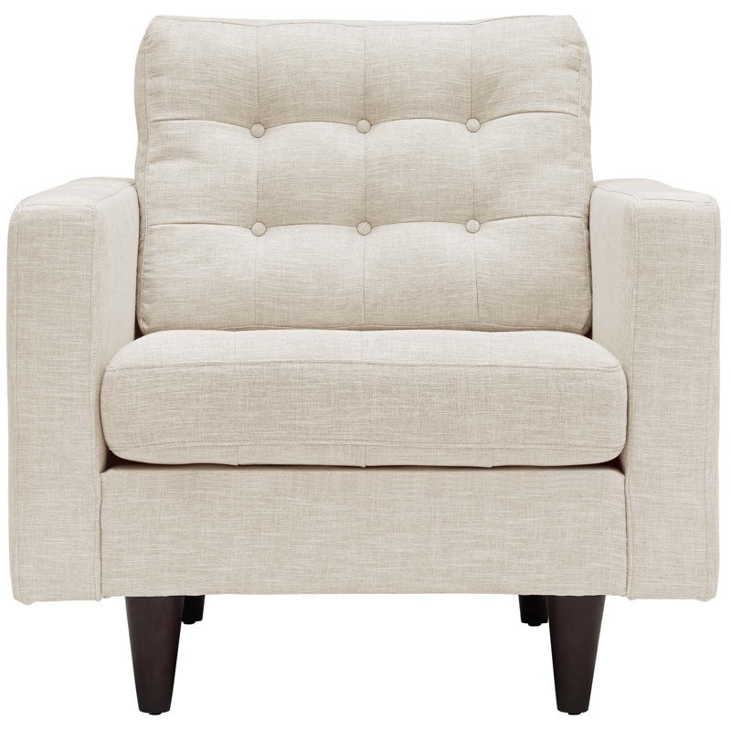 Fauteuil rembourré, Mélange de polyester beige