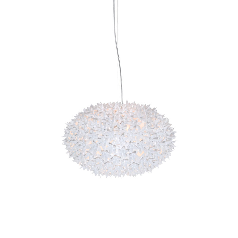 Luminaire suspendu rond Bloom, Medium, Blanc