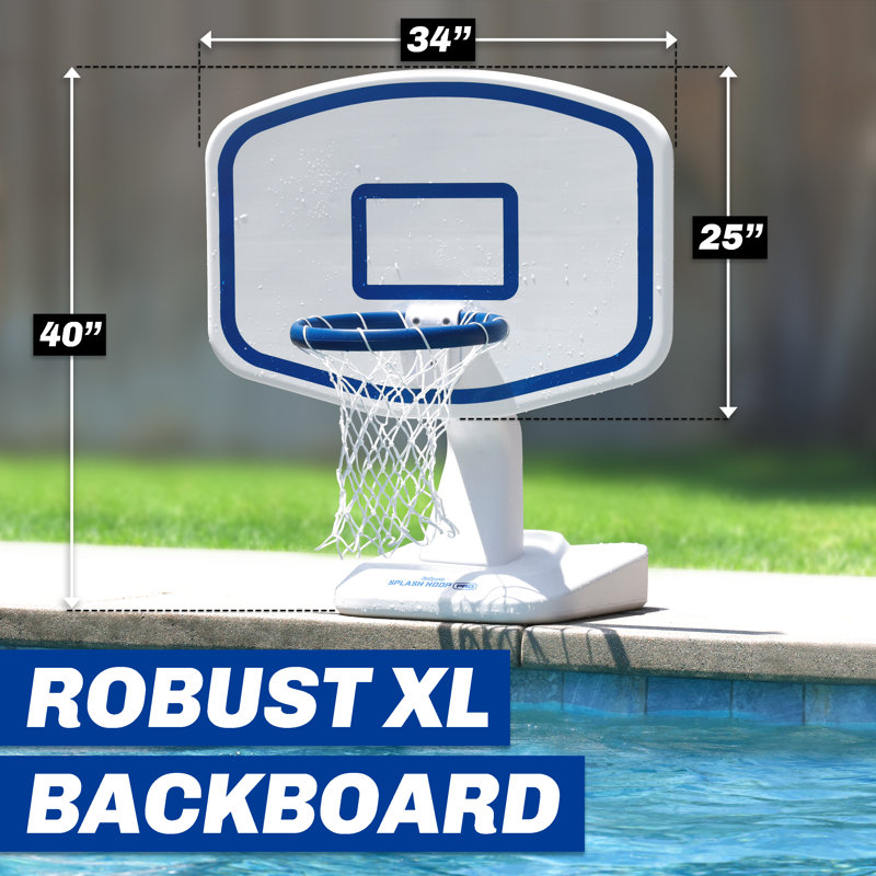 GoSports Splash Hoop Pro Pool Basketball Game Set , White