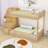 Twin Over Twin Wood Bunk Bed With Guardrails And Stairs-502425574