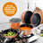 Gotham Steel Stackmaster Stackable Space Saving 10 Piece Aluminum Nonstick Cookware Set