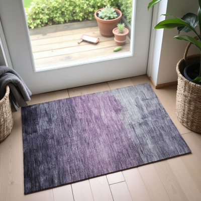 Premium Machine Washable Sykora AMF1465 Stripes Rug
