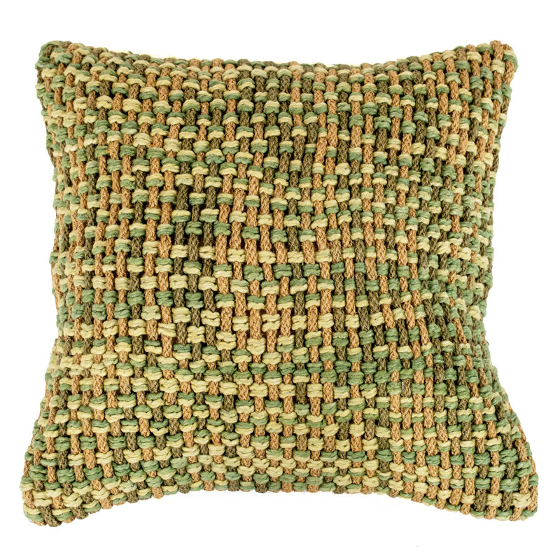 Abstract Sqaure Cushion, Olivegreen