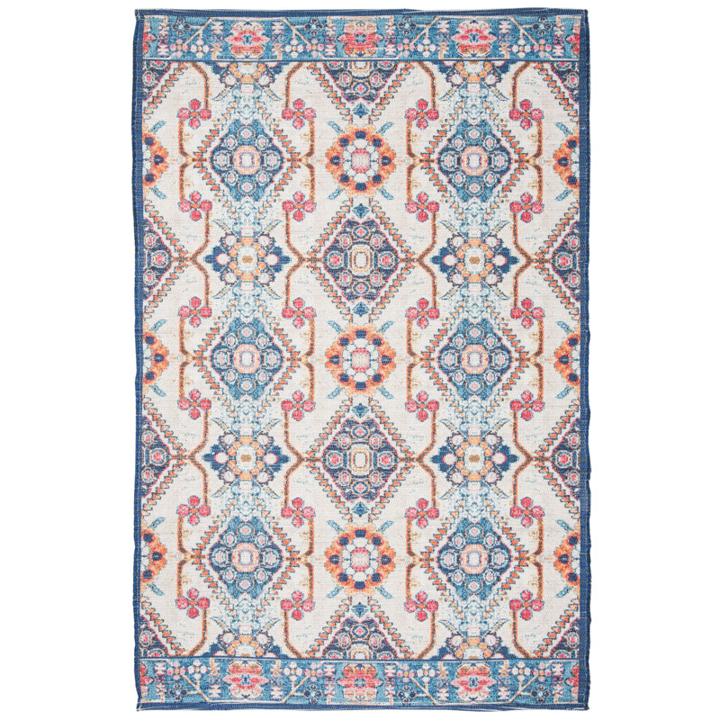 Tapis géométrique tissé à la main Joppatowne, Rectangle de 5 pi x 8 pi
