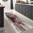 Non-Woven Thin Type Floral Printed Rug with Intricate Red and Blue Botanical Design for Indoor Home Decor-126332178