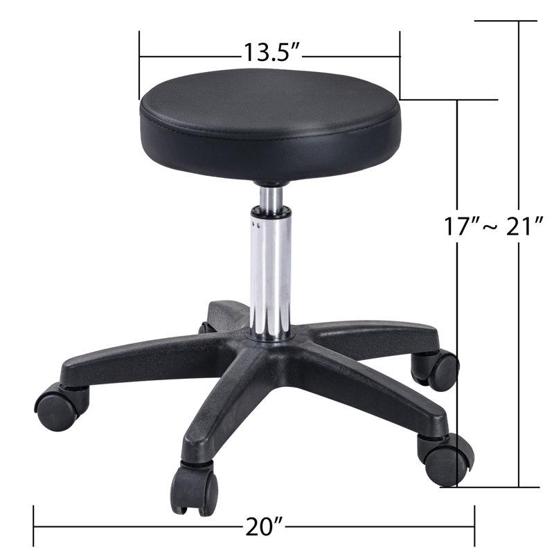 Fauteuil de massage réglable en 3 sections pour salon de tatouage/lit d'esthétique avec tabouret hydraulique, Black