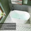 Baignoire de trempage autoportante en acrylique 51 "x 27,6" avec trop-plein et bonde escamotable
