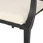Chaise de salle à manger, noire, en bois, de style lattes ouvertes avec des pieds fuselés lisses, une version créative et intemporelle