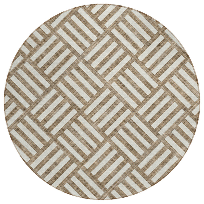 Tapis rond ivoire 8 po
