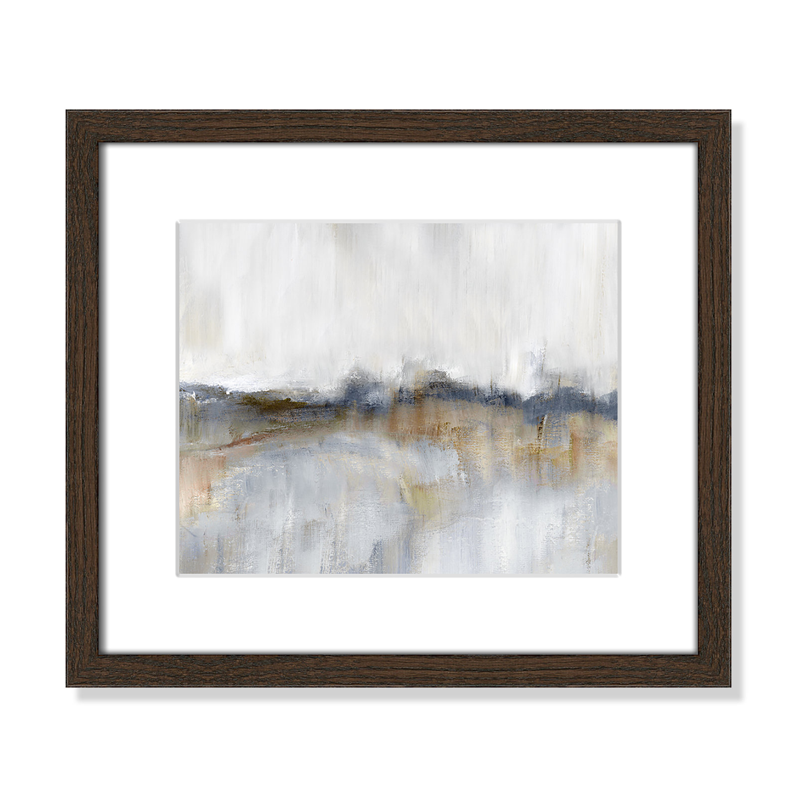 Autumnal Tide by Nan, 13" H x 15" W x 0.75" D, Walnut Framed