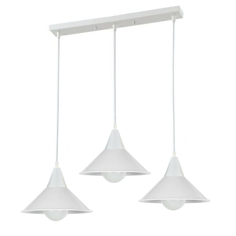 Whiting 3 - Light Kitchen Island Pendant, White